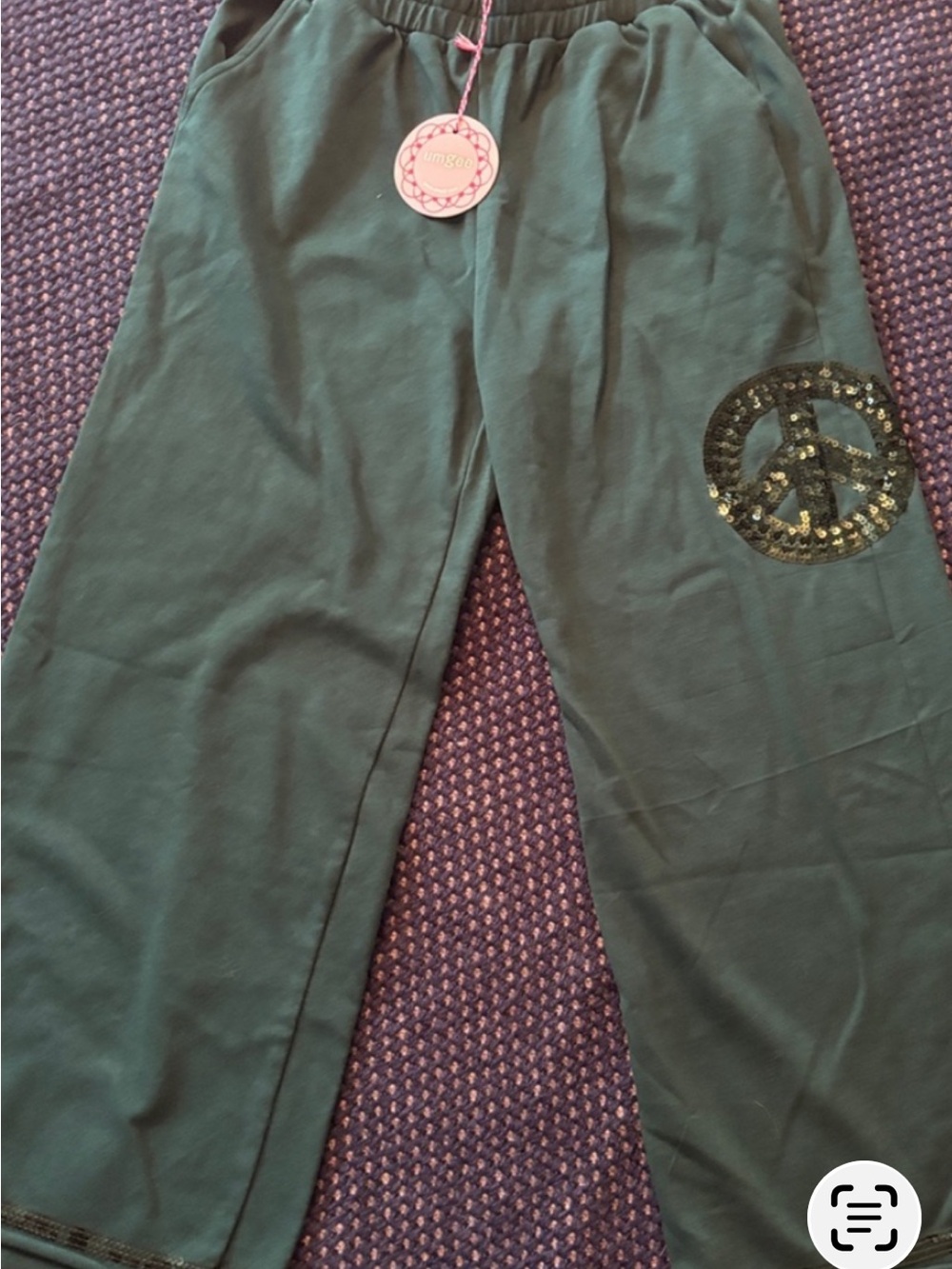 Umgee Forest Green Wide Leg Lounge Pants